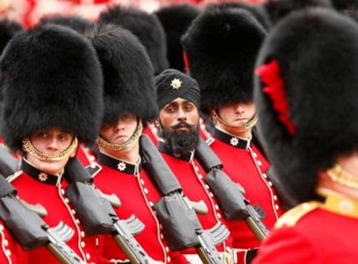 sikh wearing turban for British royal parade